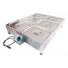 Rechaud Buffet Térmico 6 Cubas Elétrico Banho maria Inox 220v