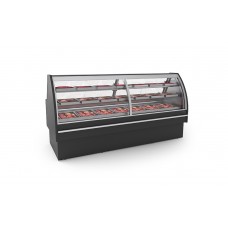 Expositor Açougue Premium Vidro Curvo Prateleira 2,50 Mts - EAPRVCP 2500 REFRIMATE