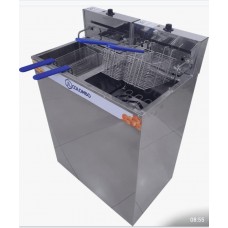 Fritador Água e Óleo Gabinete 5000W + 5000W Cuba Separada 18L + 18L 220V