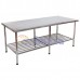 Mesa 1,90x0,90 Inox 430 canto arredondado com grade inferior 06 pés desmontável - 2854 IMECA