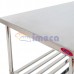 Mesa 1,90x0,90 Inox 430 canto arredondado com grade inferior 06 pés desmontável - 2854 IMECA