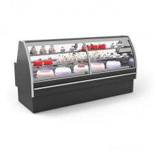 Expositor Padaria Premium Refrigerada Vidro Curvo 2,50 Mts - EPPRRVC 2500 REFRIMATE